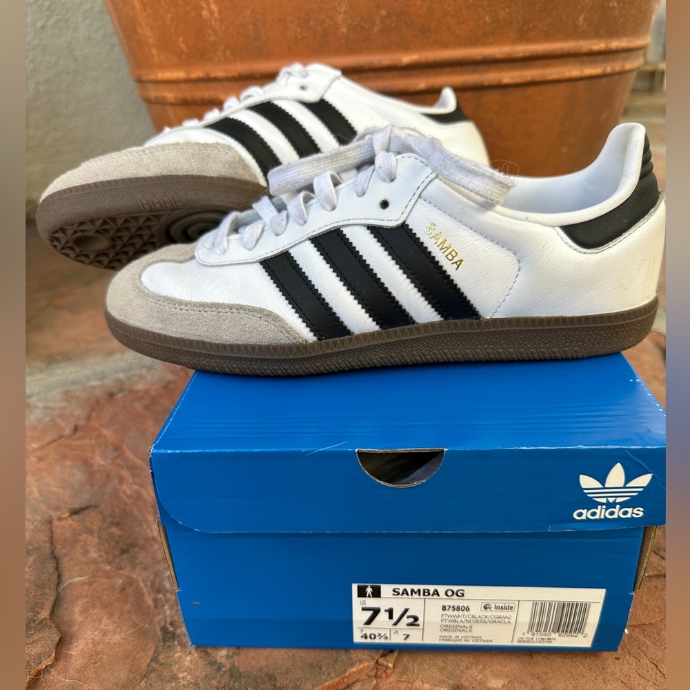 Adidas Samba OG white/black Size 7.5